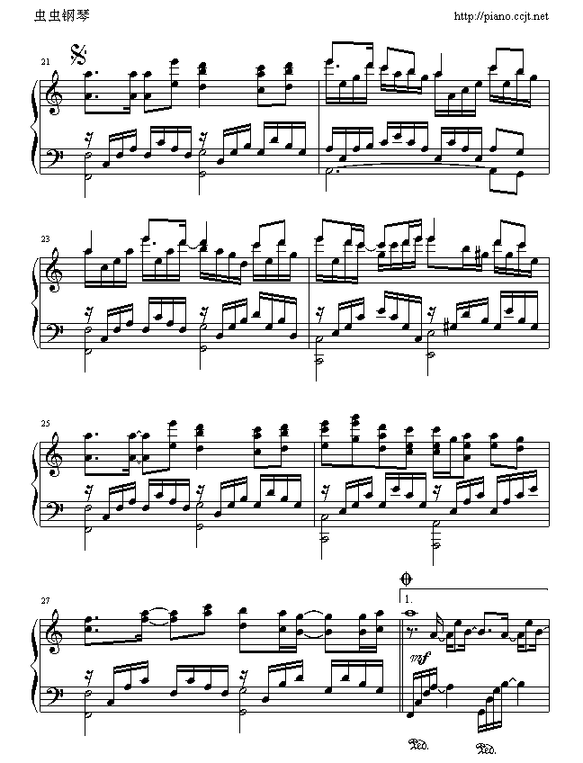 春泥钢琴曲谱（图3）