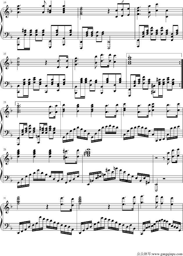 军魂—《亮剑》主题曲钢琴曲谱（图3）