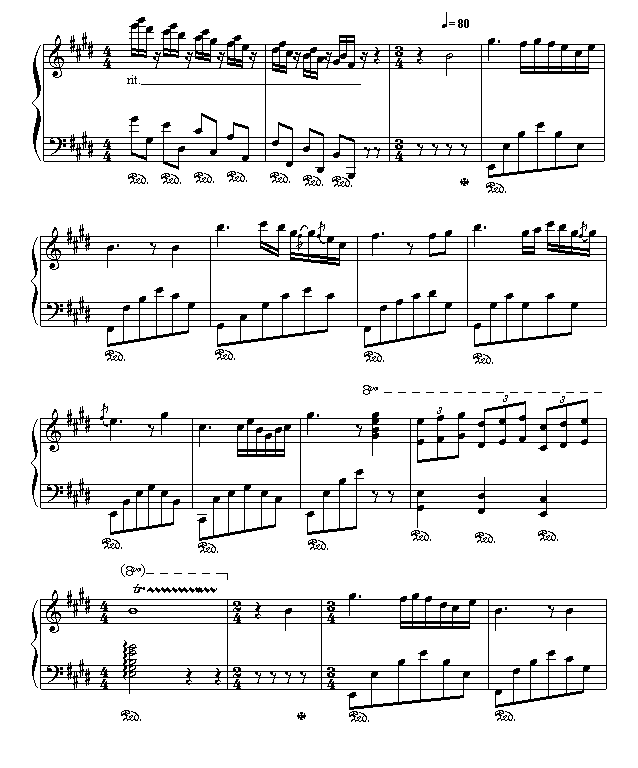 似水流年钢琴曲谱（图3）