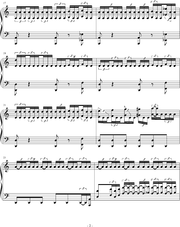 高达SEED-D交响组曲第5章 钢琴版钢琴曲谱（图2）