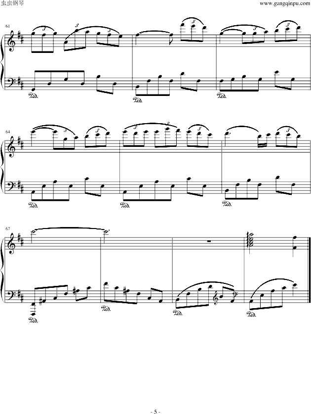 月亮门钢琴曲谱（图5）
