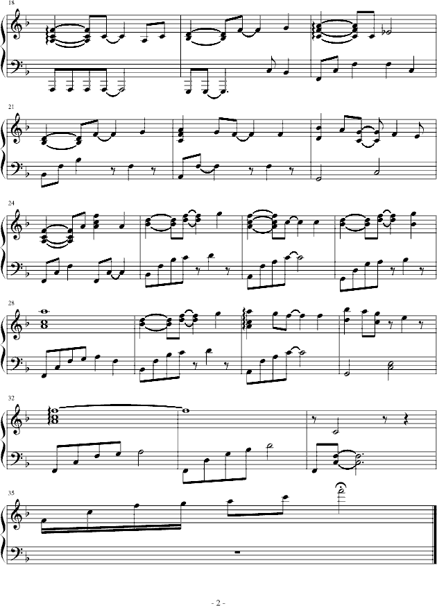 陽射し～オルゴールアレンジ钢琴曲谱（图2）