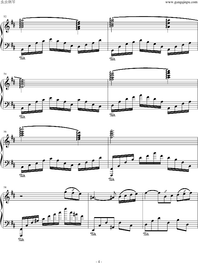 月亮门钢琴曲谱（图4）