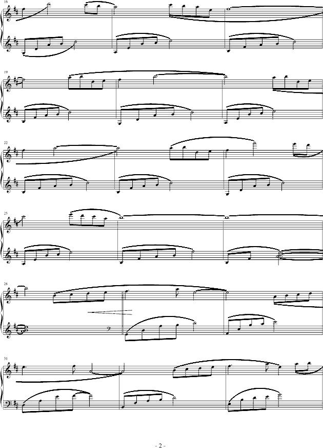 火宵の月-（完整版）钢琴曲谱（图2）
