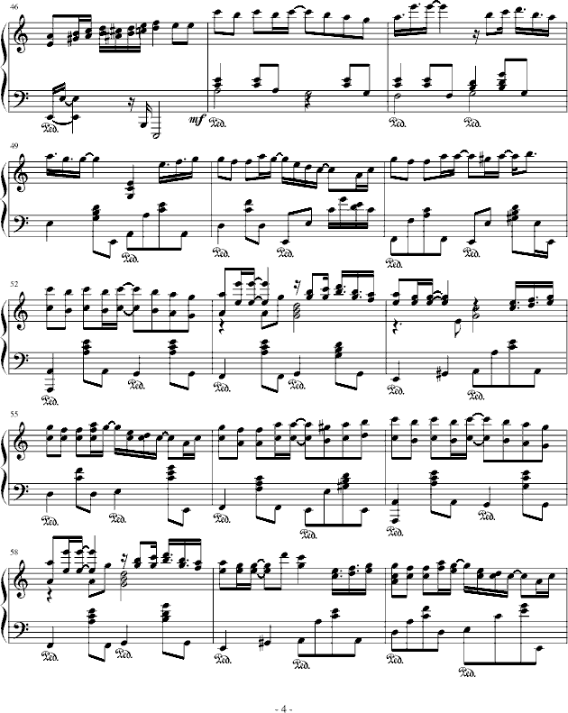 飘雪-(《对不起，我爱你》主题曲)钢琴曲谱（图4）