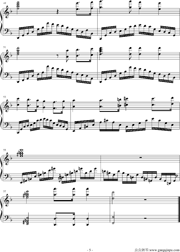 军魂—《亮剑》主题曲钢琴曲谱（图5）