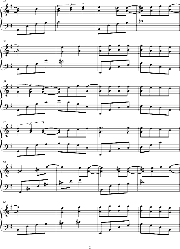 《浪漫满屋》主题曲——命运钢琴曲谱（图3）