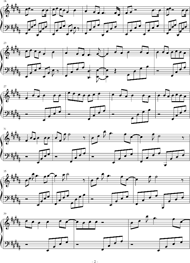 はじまりの風 -彩云国物语--Lacus版钢琴曲谱（图2）