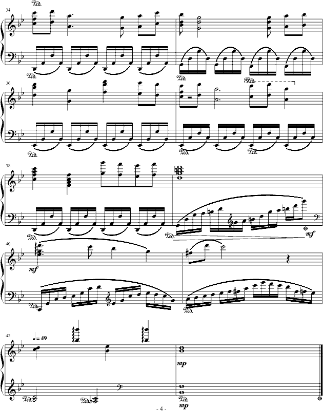 MainThemeOfFinalFantasyV钢琴曲谱（图4）