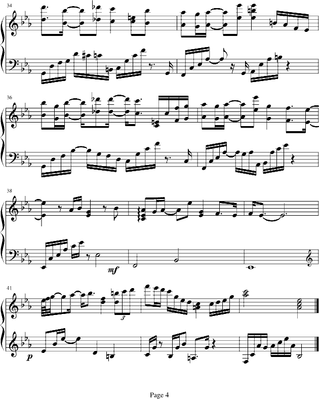 北极星的眼泪钢琴曲谱（图4）