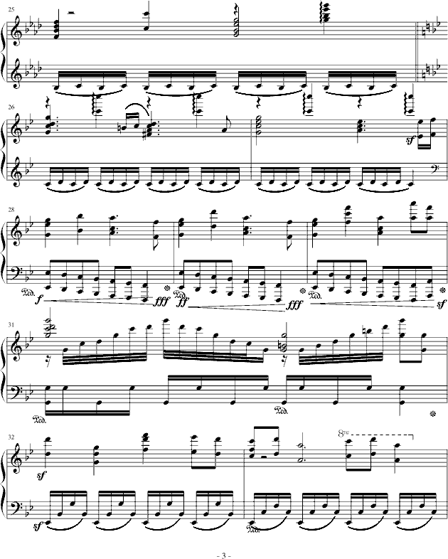 MainThemeOfFinalFantasyV钢琴曲谱（图3）