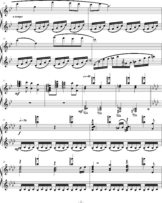 MainThemeOfFinalFantasyV钢琴曲谱（图2）