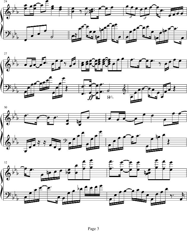 北极星的眼泪钢琴曲谱（图3）