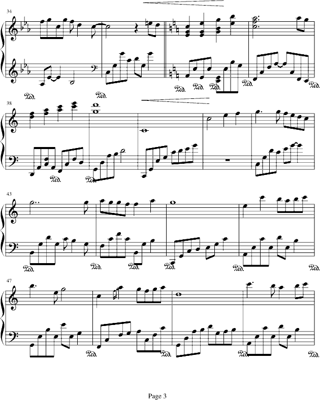 不想哭- -欣仔版钢琴曲谱（图3）