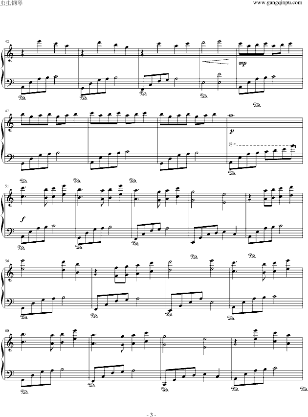 人龙传说-最经典插曲钢琴曲谱（图3）