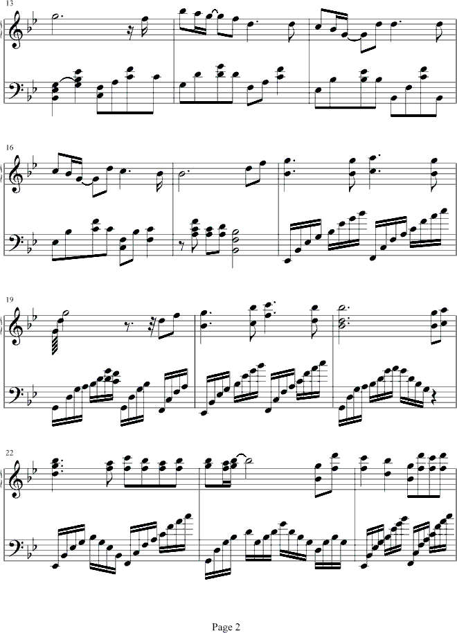 姻缘钢琴曲谱（图2）