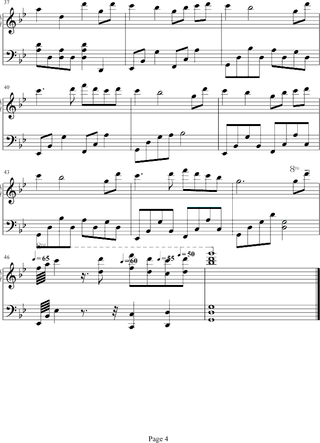 姻缘钢琴曲谱（图4）