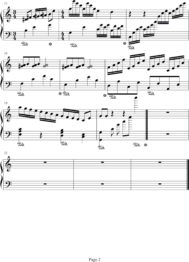 小蜜蜂-（变奏版）钢琴曲谱（图2）