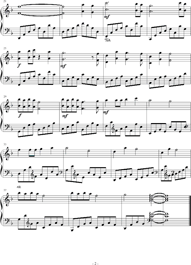 虫儿飞-风云雄霸天下钢琴曲谱（图2）