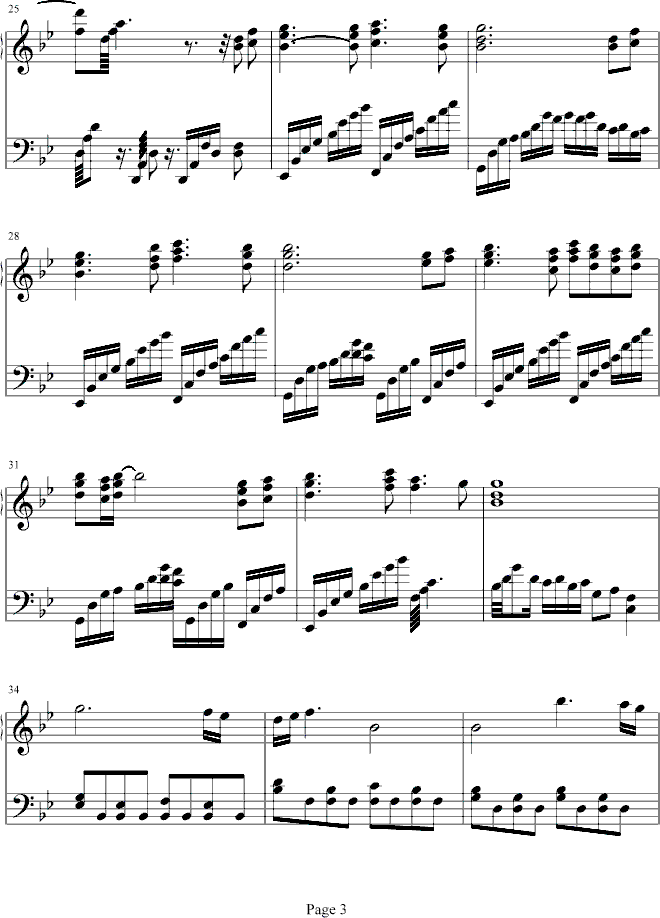 姻缘钢琴曲谱（图3）