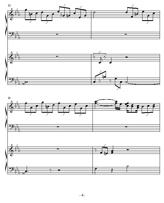 ココロの音钢琴曲谱（图4）