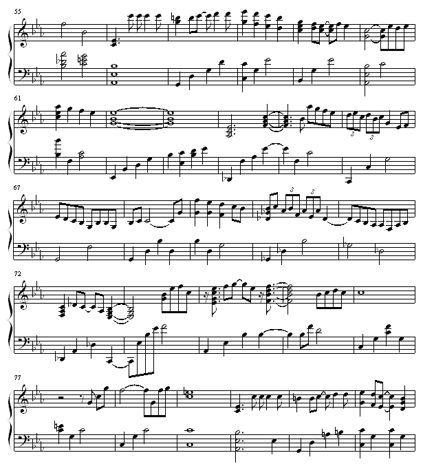 RIVER钢琴曲谱（图3）