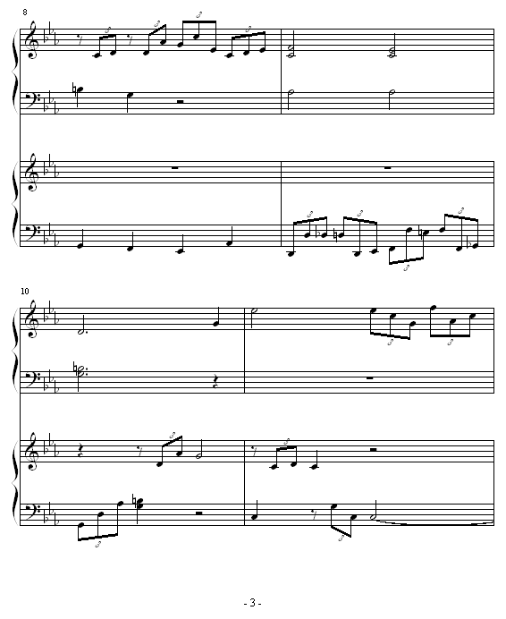 ココロの音钢琴曲谱（图3）