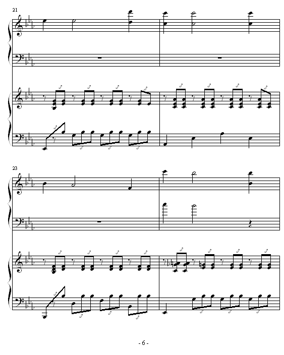ココロの音钢琴曲谱（图6）