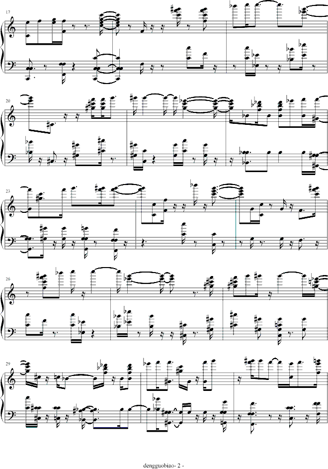 Por Una Cabeza钢琴曲谱（图2）