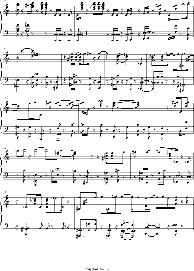 Por Una Cabeza钢琴曲谱（图7）