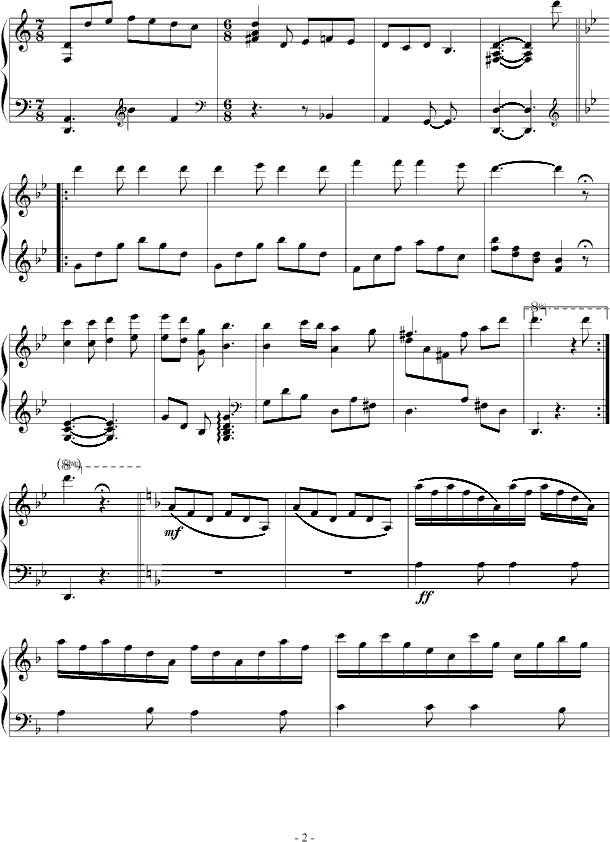 僵尸新娘-（公主篇）钢琴曲谱（图2）