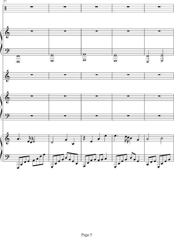 火影忍者插曲-凤鸣版钢琴曲谱（图5）