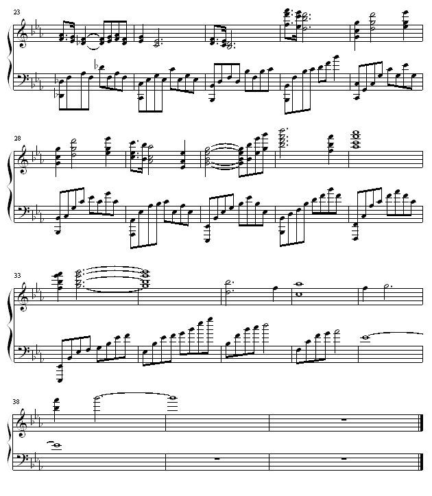 悲伤钢琴曲谱（图2）