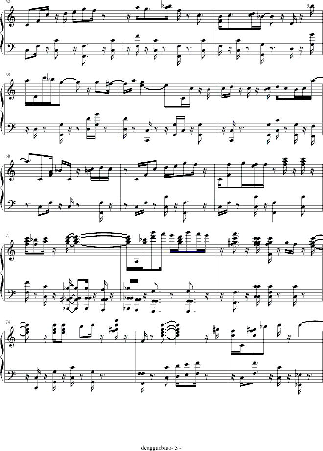 Por Una Cabeza钢琴曲谱（图5）