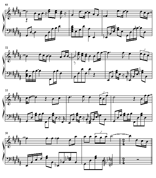 only human 一升的眼泪主题曲钢琴曲谱（图5）