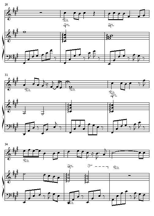 蝶恋钢琴曲谱（图3）