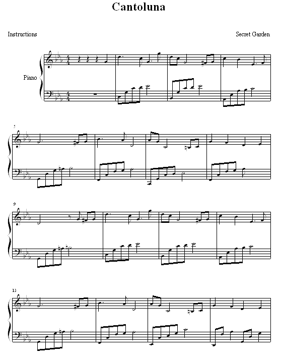 Cantoluna钢琴曲谱（图1）