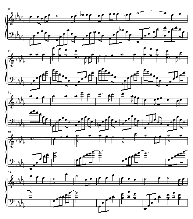 星空のワルツ钢琴曲谱（图2）