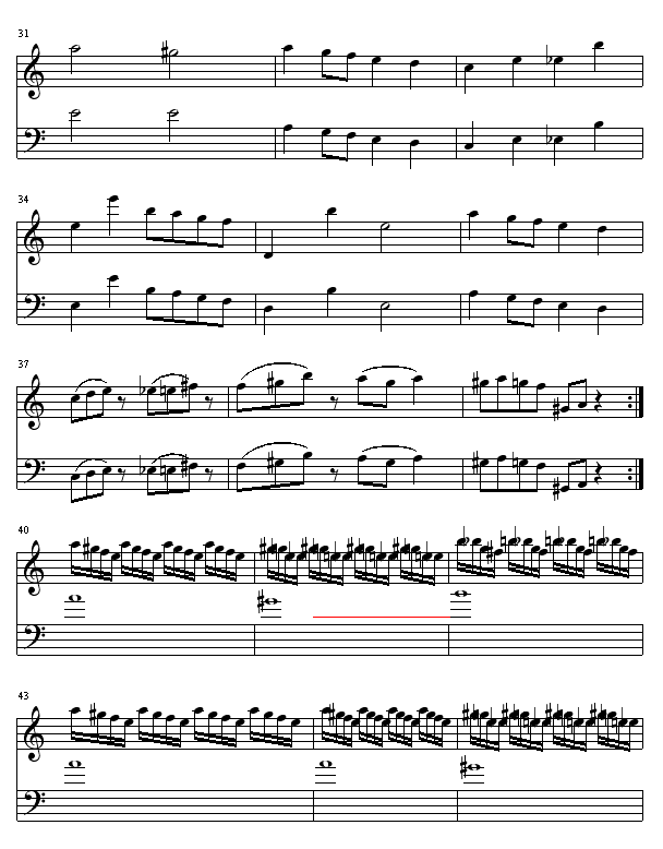 蓝宝石之谜里NEMO弹的曲子钢琴曲谱（图4）