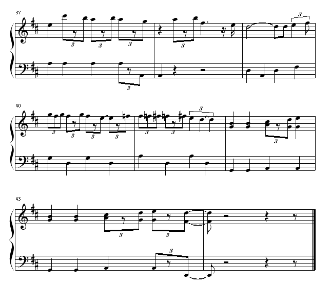小叮当主题曲钢琴曲谱（图4）