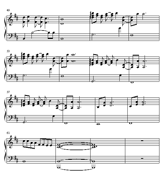 面影钢琴曲谱（图4）