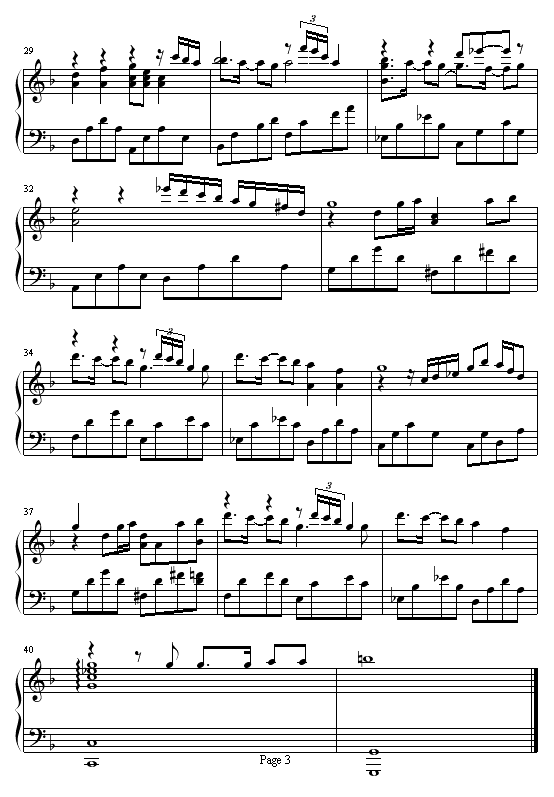 蓝色的梦-圣斗士钢琴曲谱（图3）