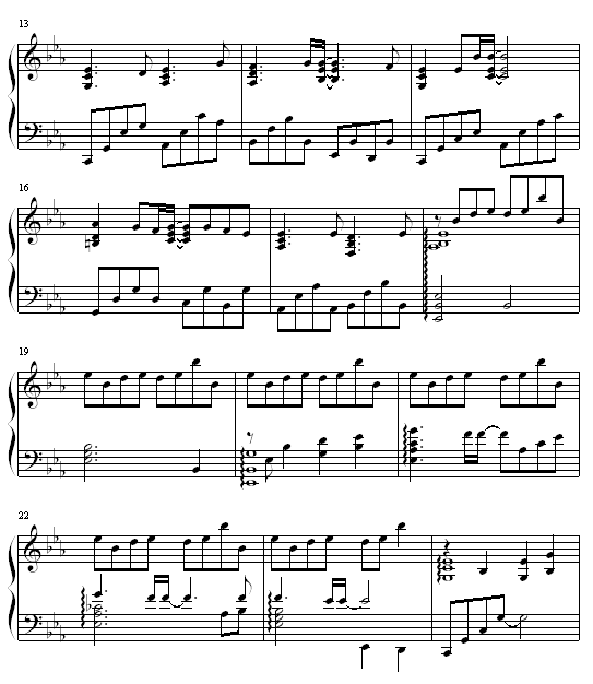 水之证钢琴曲谱（图2）