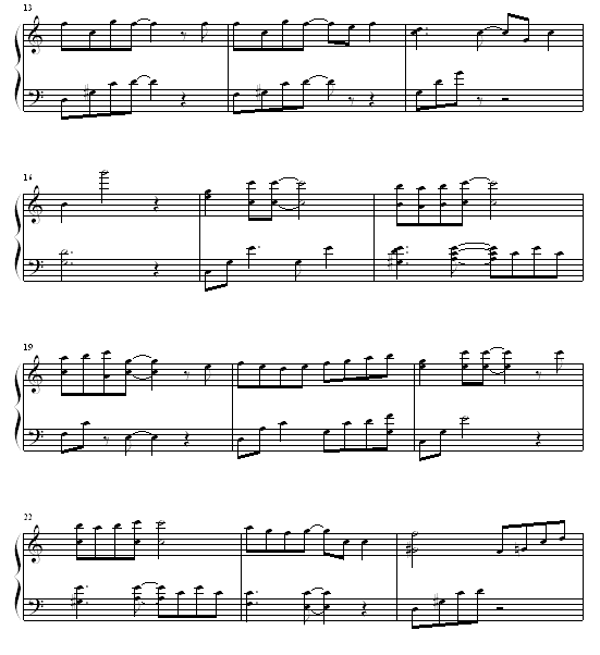 静かな夜に钢琴曲谱（图2）