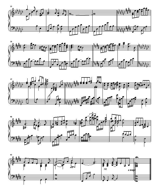 天翼之恋的插曲钢琴曲谱（图2）