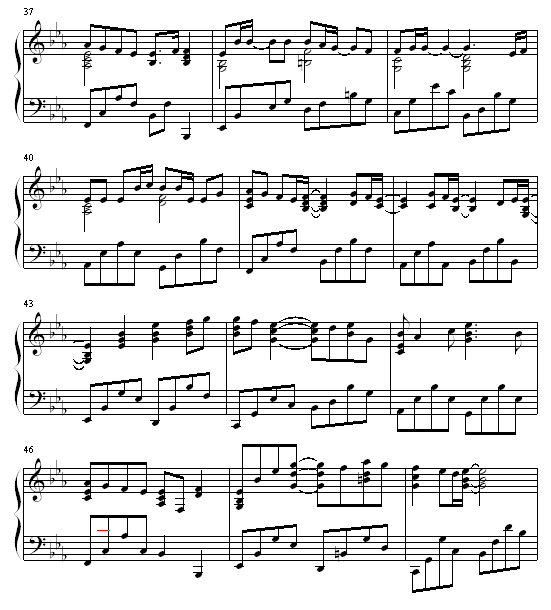 水之证钢琴曲谱（图4）
