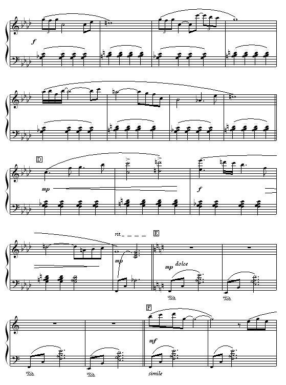 Lady of Spring钢琴曲谱（图3）