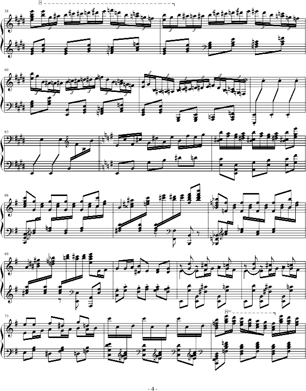霍洛维兹卡门幻想曲（1927，1968）钢琴曲谱（图4）