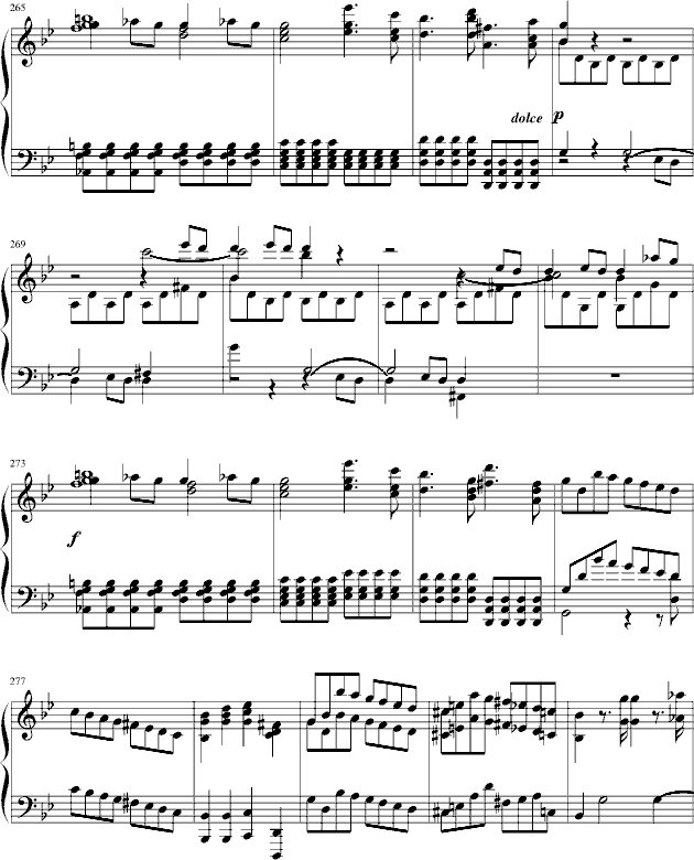 莫扎特第四十号交响曲（第一乐章）钢琴曲谱（图15）