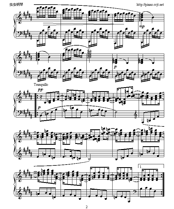 水草舞-舞剧《鱼美人》选曲钢琴曲谱（图2）